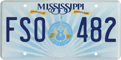 MS license plate FSO482