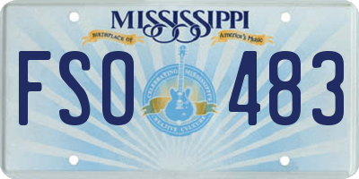 MS license plate FSO483