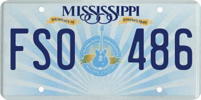 MS license plate FSO486
