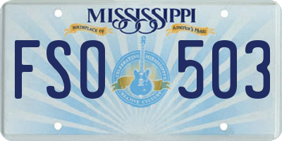MS license plate FSO503