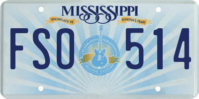 MS license plate FSO514