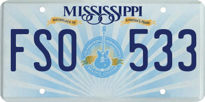 MS license plate FSO533