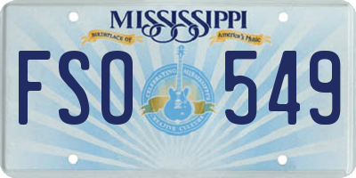 MS license plate FSO549