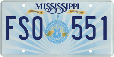 MS license plate FSO551