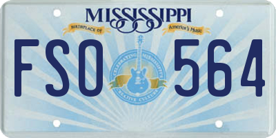 MS license plate FSO564
