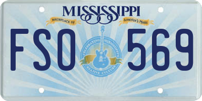 MS license plate FSO569