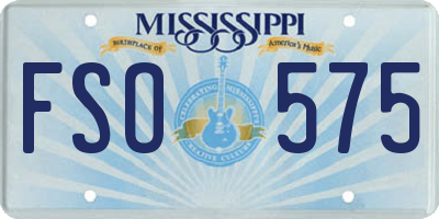 MS license plate FSO575