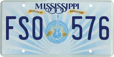 MS license plate FSO576