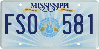 MS license plate FSO581
