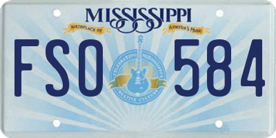 MS license plate FSO584
