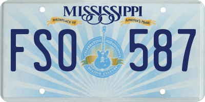 MS license plate FSO587