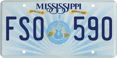 MS license plate FSO590