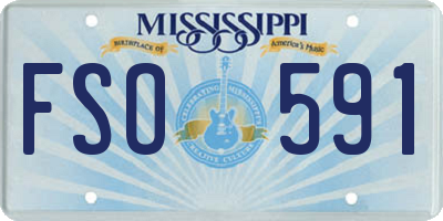 MS license plate FSO591
