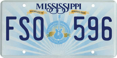 MS license plate FSO596