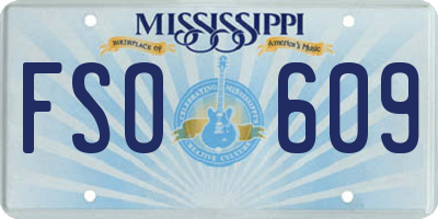 MS license plate FSO609