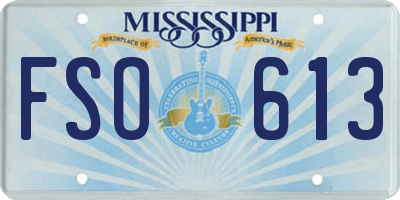 MS license plate FSO613