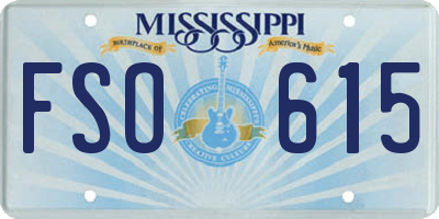 MS license plate FSO615