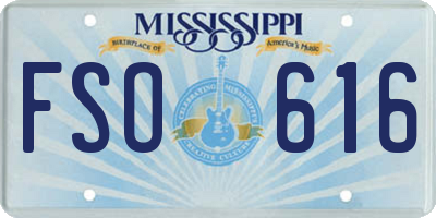 MS license plate FSO616