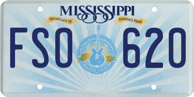MS license plate FSO620