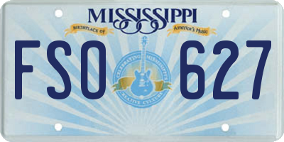 MS license plate FSO627