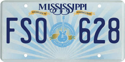 MS license plate FSO628