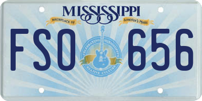 MS license plate FSO656