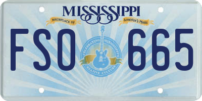 MS license plate FSO665