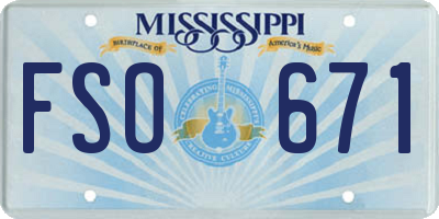 MS license plate FSO671
