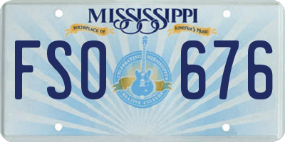 MS license plate FSO676