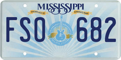 MS license plate FSO682