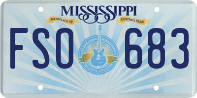 MS license plate FSO683