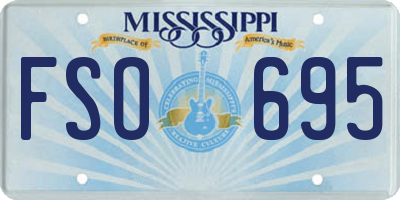 MS license plate FSO695