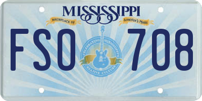 MS license plate FSO708