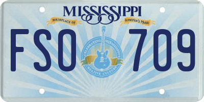 MS license plate FSO709