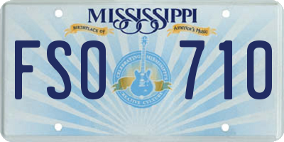 MS license plate FSO710
