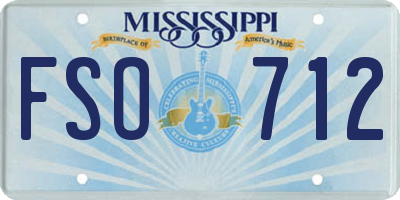 MS license plate FSO712