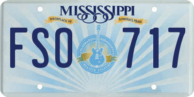 MS license plate FSO717