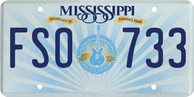 MS license plate FSO733