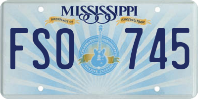 MS license plate FSO745