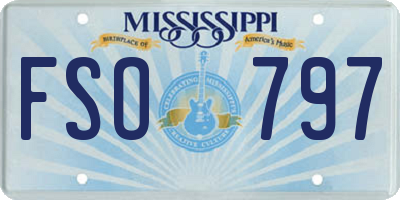 MS license plate FSO797