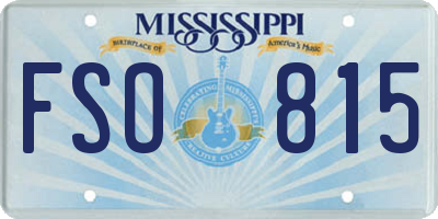 MS license plate FSO815
