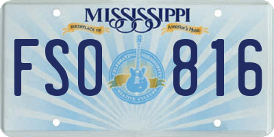 MS license plate FSO816