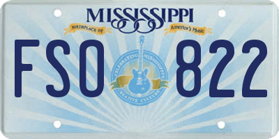 MS license plate FSO822
