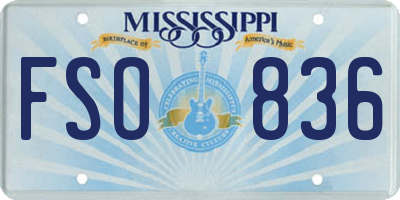 MS license plate FSO836