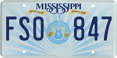 MS license plate FSO847
