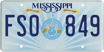 MS license plate FSO849