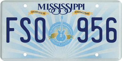 MS license plate FSO956