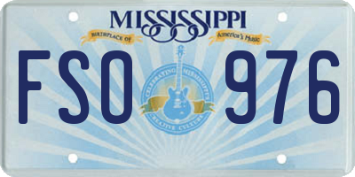 MS license plate FSO976