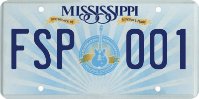 MS license plate FSP001