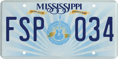 MS license plate FSP034